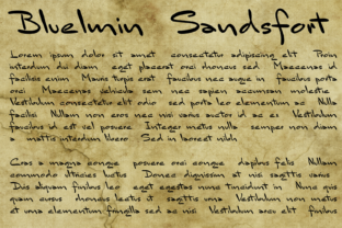 Bluelmin Sandsfort: A Naive Handwritten Font
