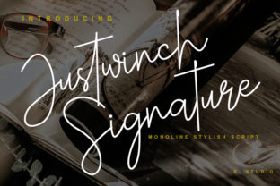 Justwinch Signature: A Refined Monoline Font for Authentic Handwritten Elegance